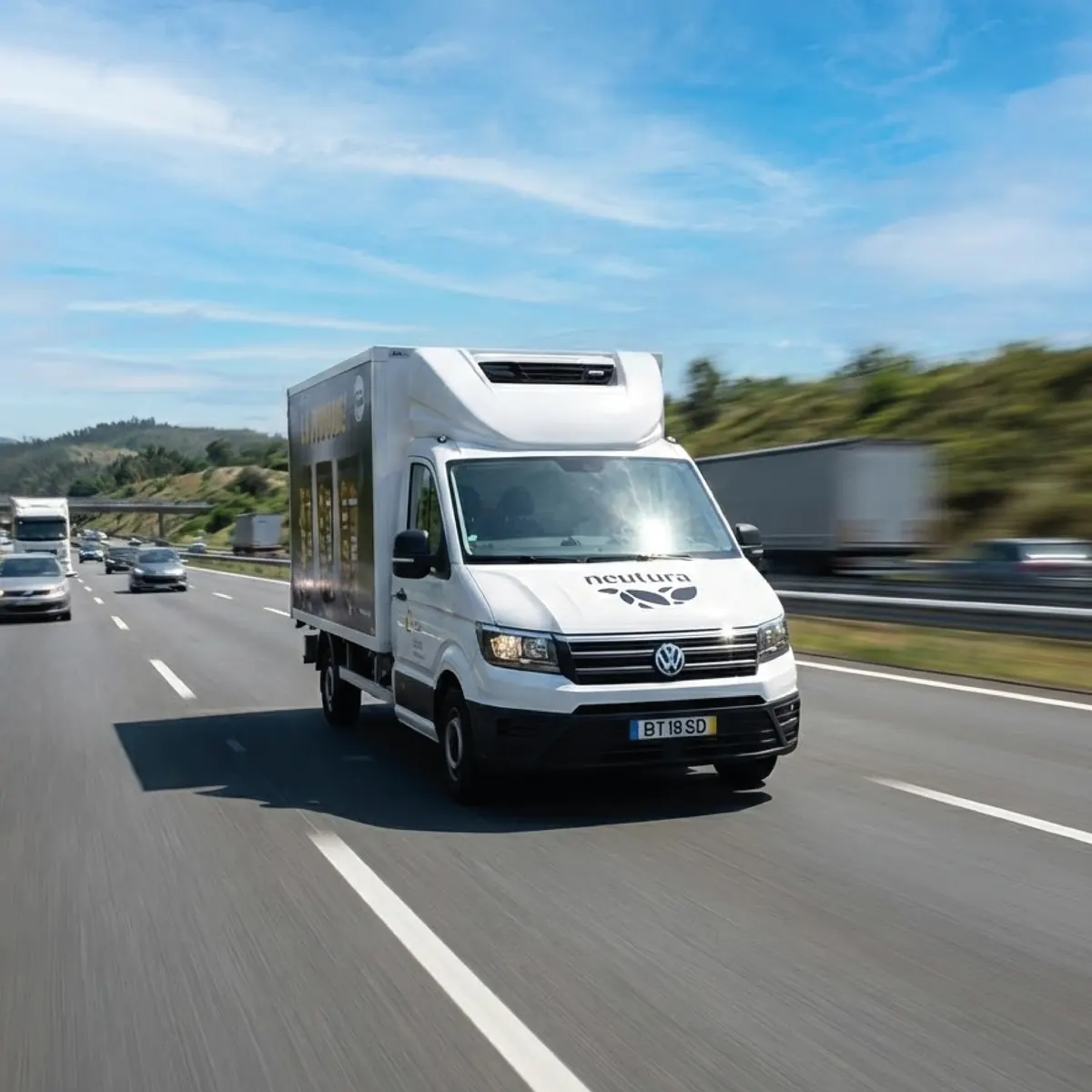 Carrinha refrigerada Dalifal em distribuição na autoestrada